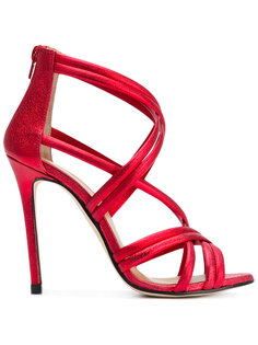 metallic strappy sandals Marc Ellis