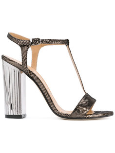 metallic heel T-bar sandals Marc Ellis