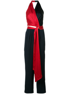 contrast wrap jumpsuit Diane Von Furstenberg