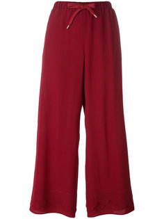 широкие брюки с эластичным поясом Red Valentino