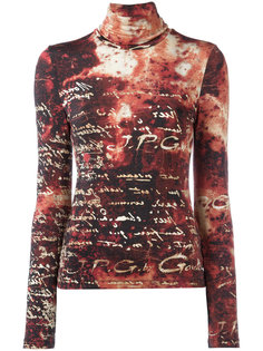 roll neck script sweater Jean Paul Gaultier Vintage