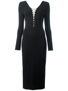 lace-up midi dress T By Alexander Wang