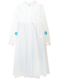 Floral Embroidered Bi-Colour Tulle Empire Gown Natasha Zinko