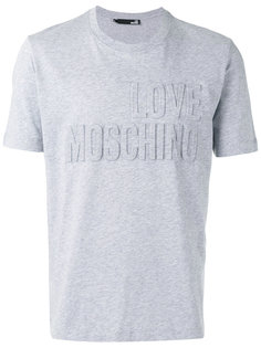 футболка с тисненым логотипом Love Moschino