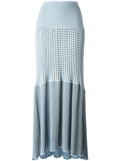 multi-pleats checked skirt Sonia Rykiel