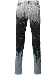 paint splat and stripe skinny jeans Diesel Black Gold