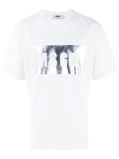 logo print T-shirt MSGM