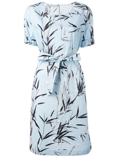 платье с поясом и растительным принтом Blumarine