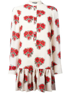 платье-рубашка с цветочным принтом Alexander McQueen