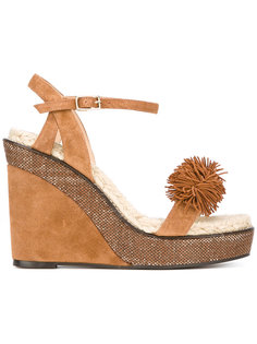 pom-pom detail wedge sandals Castañer