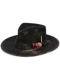 фетровая шляпа с розой Nick Fouquet