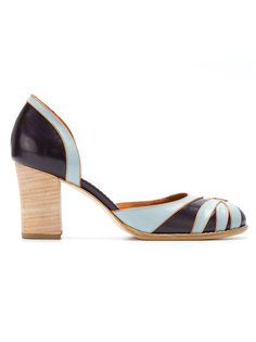 block heel panelled shoes Sarah Chofakian