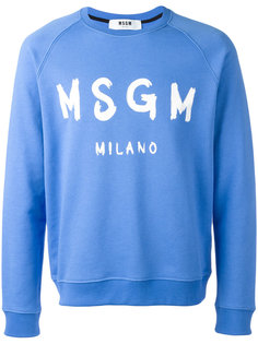 logo print sweatshirt MSGM