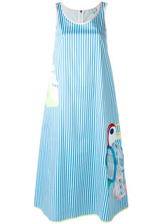 полосатое платье с вырезными деталями Mira Mikati