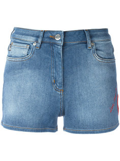 heart patch denim shorts Love Moschino