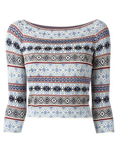 off-shoulder striped jumper Alexander McQueen