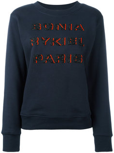 beaded logo sweatshirt Sonia Rykiel