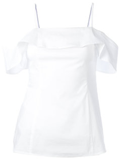 cold shoulder flounce blouse Michael Michael Kors