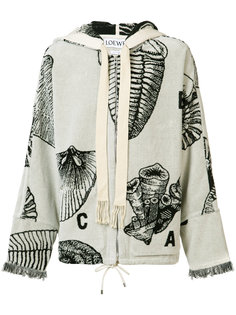 shell pattern zipper hoodie Loewe