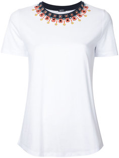 embellished neck T-shirt Jil Sander Navy