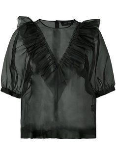 transparent ruffle blouse Simone Rocha