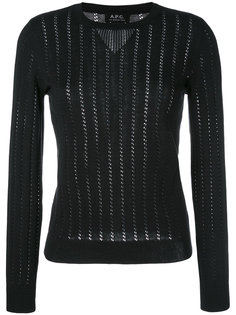 Annabelle pointelle-knit sweater A.P.C.