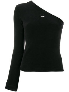 бархатный топ на одно плечо Off-White