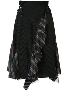 asymmetric pleated skirt Sacai