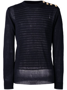 джемпер с рельефными полосками Balmain