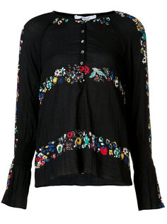 floral long sleeved henley Derek Lam 10 Crosby
