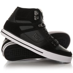 Кеды кроссовки высокие DC Spartan High Wc Black/Dk Grey