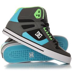Кеды кроссовки высокие DC Spartan High Wc Grey/Green/Blue