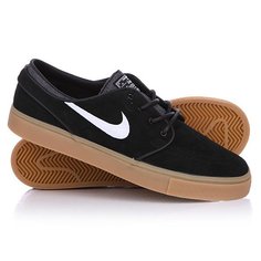 Кеды кроссовки низкие Nike Zoom Stefan Janoski Black/White Gum Light Brown