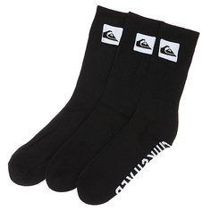 Носки средние Quiksilver 3 Pack Crew Black