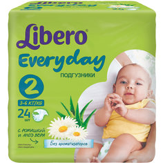 Подгузники Everyday, Mini 3-6 кг (2), 24 шт., Libero