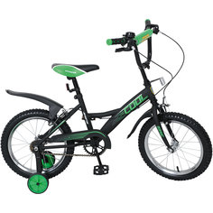 Двухколесный велосипед " Basic COOL KITE", черно-зеленый, Navigator