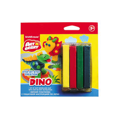 Пластилин мягкий 4цв+инструкция Dino Step-by-step Сreation Artberry Erich Krause