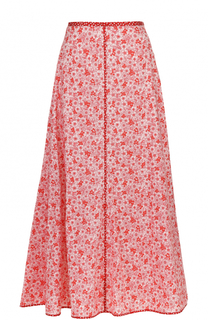 Хлопковая юбка-миди с цветочным принтом Rosie Assoulin