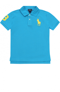 Поло из хлопка с логотипом бренда Polo Ralph Lauren