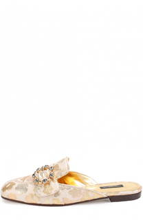 Парчовые сабо с пряжкой Dolce &amp; Gabbana