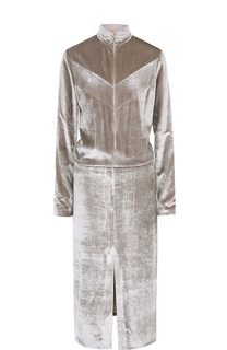 Приталенное бархатное платье на молнии Nina Ricci