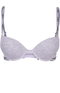 Хлопковый бюстгальтер с логотипом бренда Emporio Armani