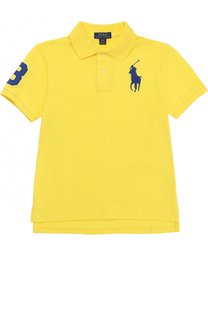 Поло из хлопка с логотипом бренда Polo Ralph Lauren