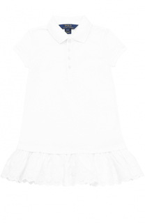 Платье джерси с оборкой Polo Ralph Lauren