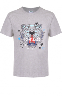 Хлопковая футболка с принтом Kenzo