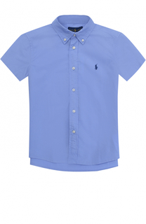 Рубашка из хлопка с короткими рукавами и воротником button down Polo Ralph Lauren