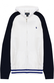 Спортивный кардиган на молнии с контрастными рукавами Polo Ralph Lauren