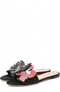 Текстильные шлепанцы Tropical Dream с аппликацией Valentino