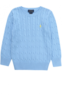 Пуловер фактурной вязки с логотипом бренда Polo Ralph Lauren