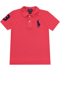 Поло из хлопка с логотипом бренда Polo Ralph Lauren